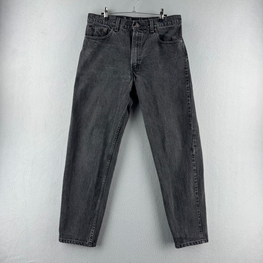 Vintage Levis Jeans Mens 34x40 (Fits 32x29)‎ Black 550 Relaxed Tapered USA MADE